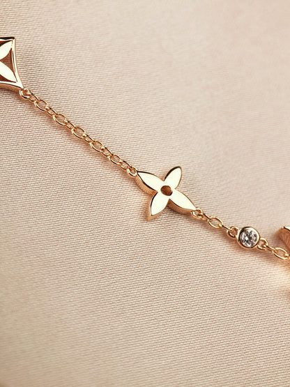 [moco jewelrys]STAR AND SUN 7 MOTIFS GOLD BRACELET