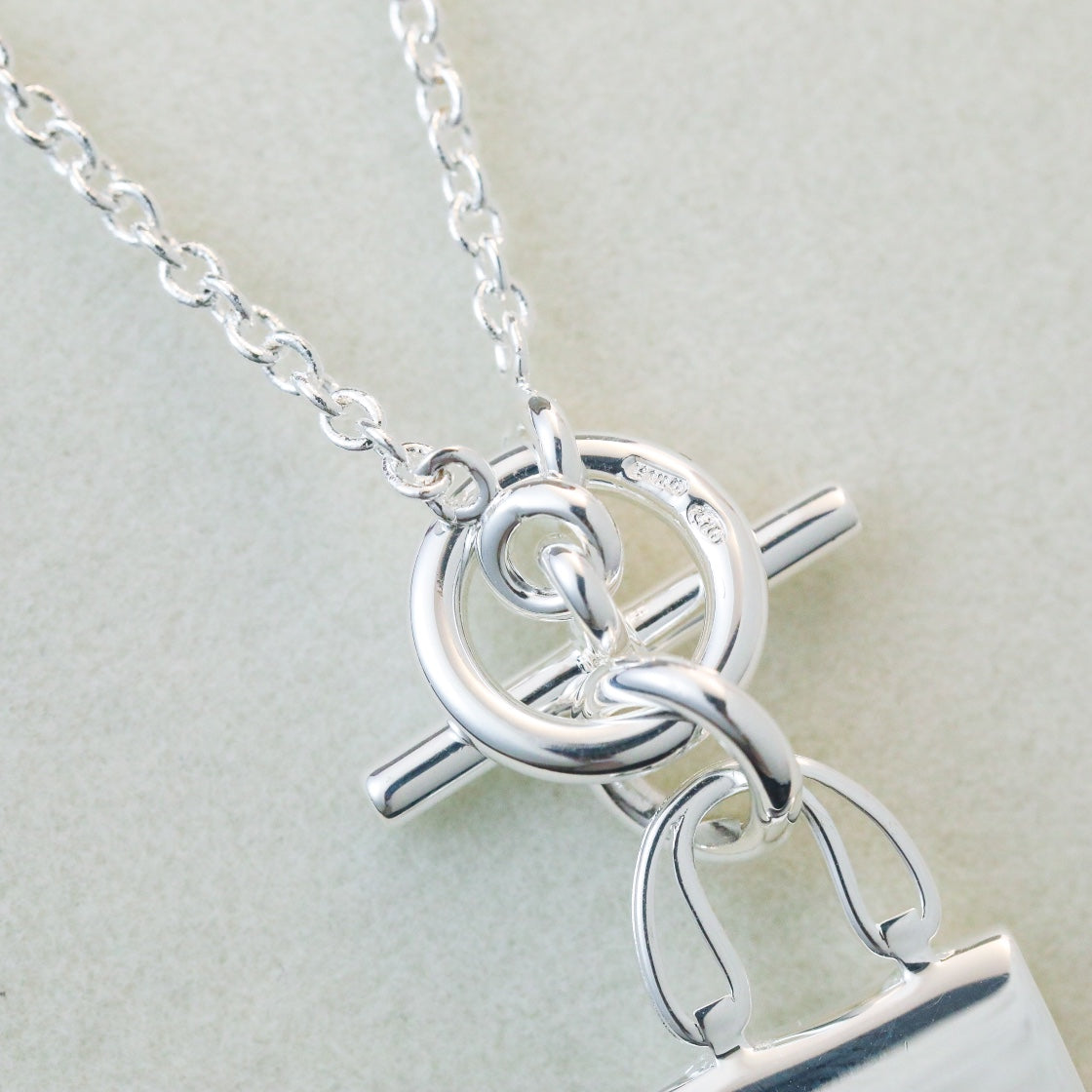 [moco jewelrys]POP H PEDANT SILVER NECKLACE