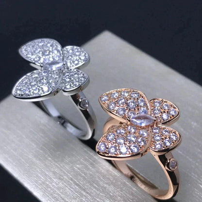 [moco jewelrys]BUTTERFLY PINK GOLD DIAMOND RING