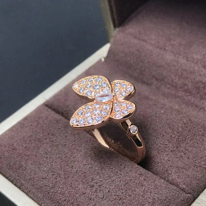 [moco jewelrys]BUTTERFLY PINK GOLD DIAMOND RING