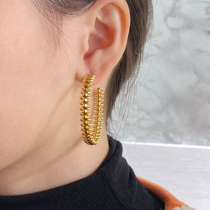 [moco jewelrys]CLASH HOOP EARRINGS