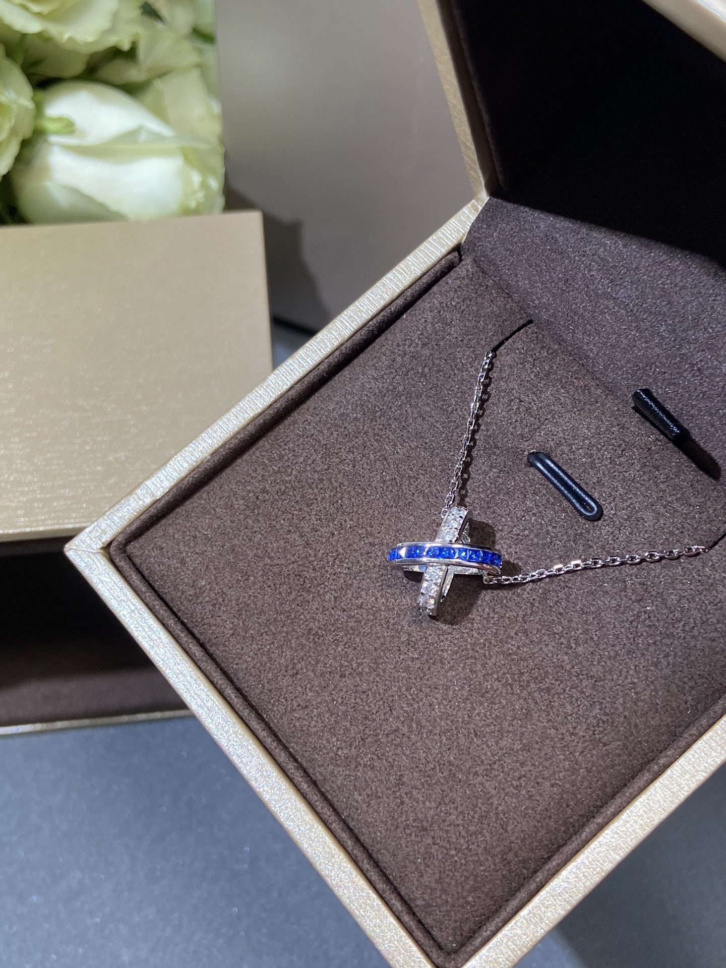 [moco jewelrys]LIENS DIAMOND SILVER NECKLACE