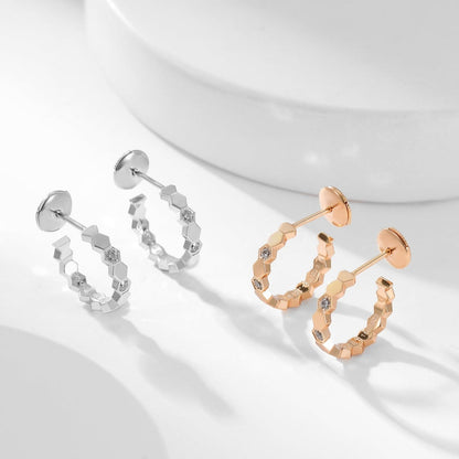 [moco jewelrys]BEE LOVE DIAMOND HOOP EARRINGS