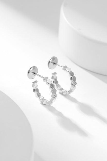 [moco jewelrys]BEE LOVE DIAMOND HOOP EARRINGS