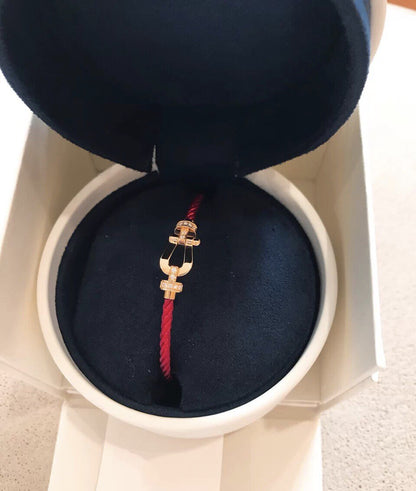 [moco jewelrys]FORCE 10 HALF DIAMOND PINK GOLD RED CORDERI LARGE AND MEDIUM MODEL