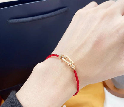 [moco jewelrys]FORCE 10 HALF DIAMOND PINK GOLD RED CORDERI LARGE AND MEDIUM MODEL