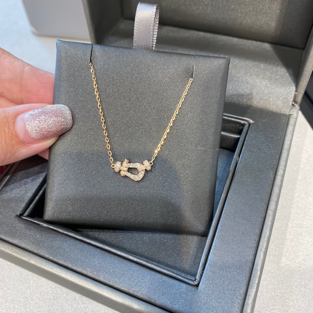 [moco jewelrys]FORCE 10 DIAMOND PINK GOLD NECKLACE MINI MODEL