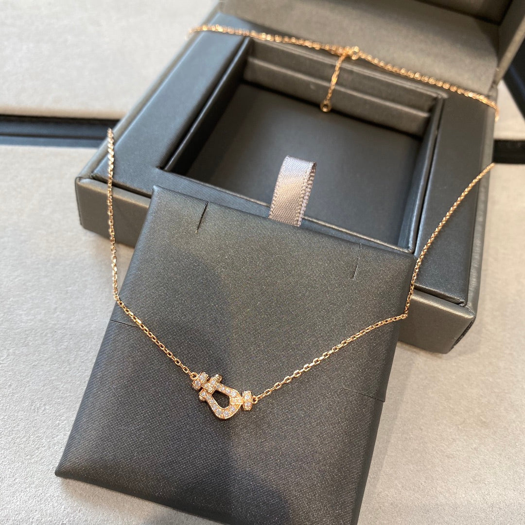 [moco jewelrys]FORCE 10 DIAMOND PINK GOLD NECKLACE MINI MODEL