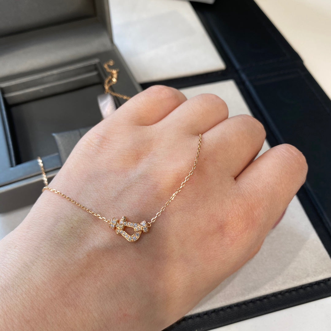 [moco jewelrys]FORCE 10 DIAMOND PINK GOLD NECKLACE MINI MODEL