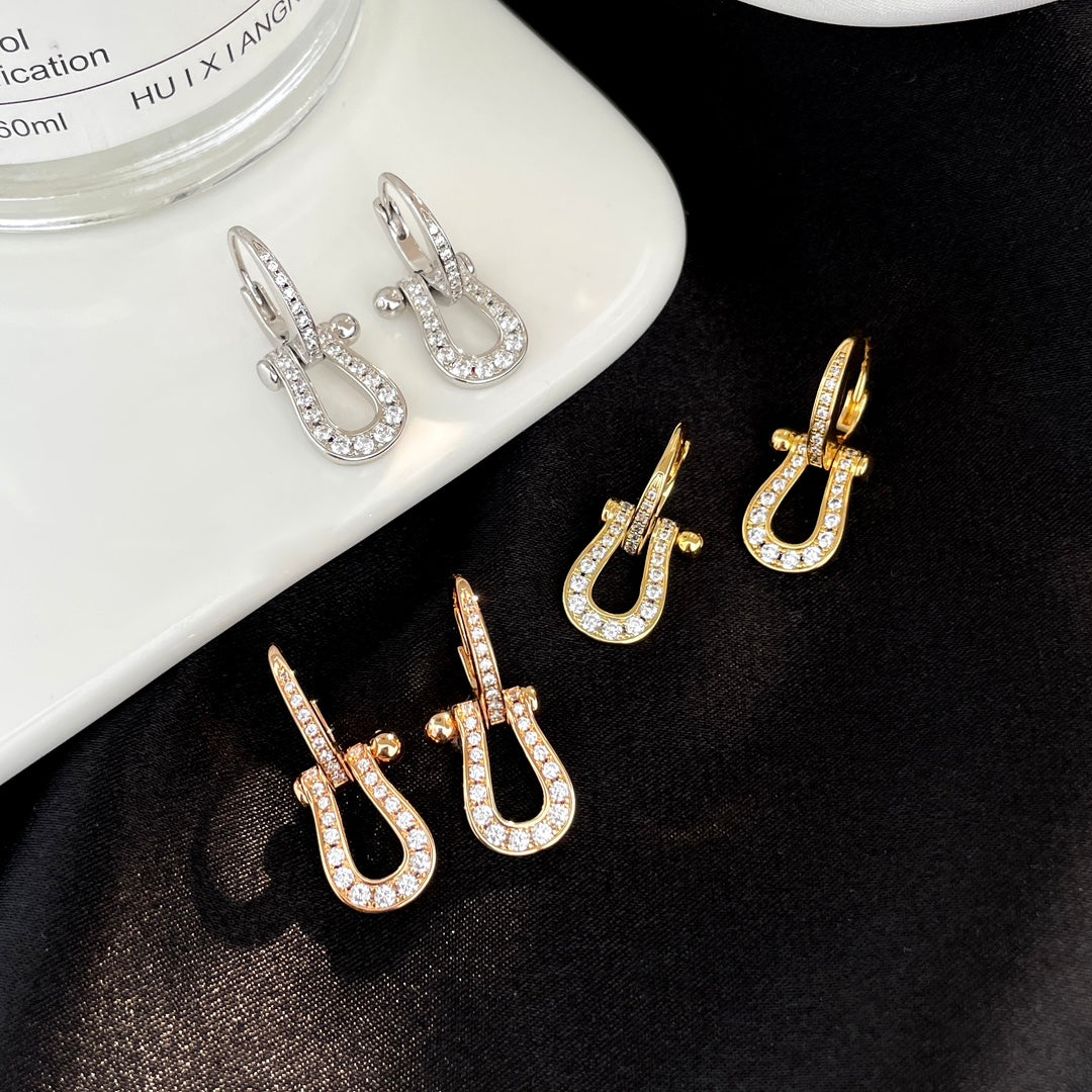 [moco jewelrys]FORCE 10 FULL DIAMOND DROP EARRINGS MEDIUM MODEL