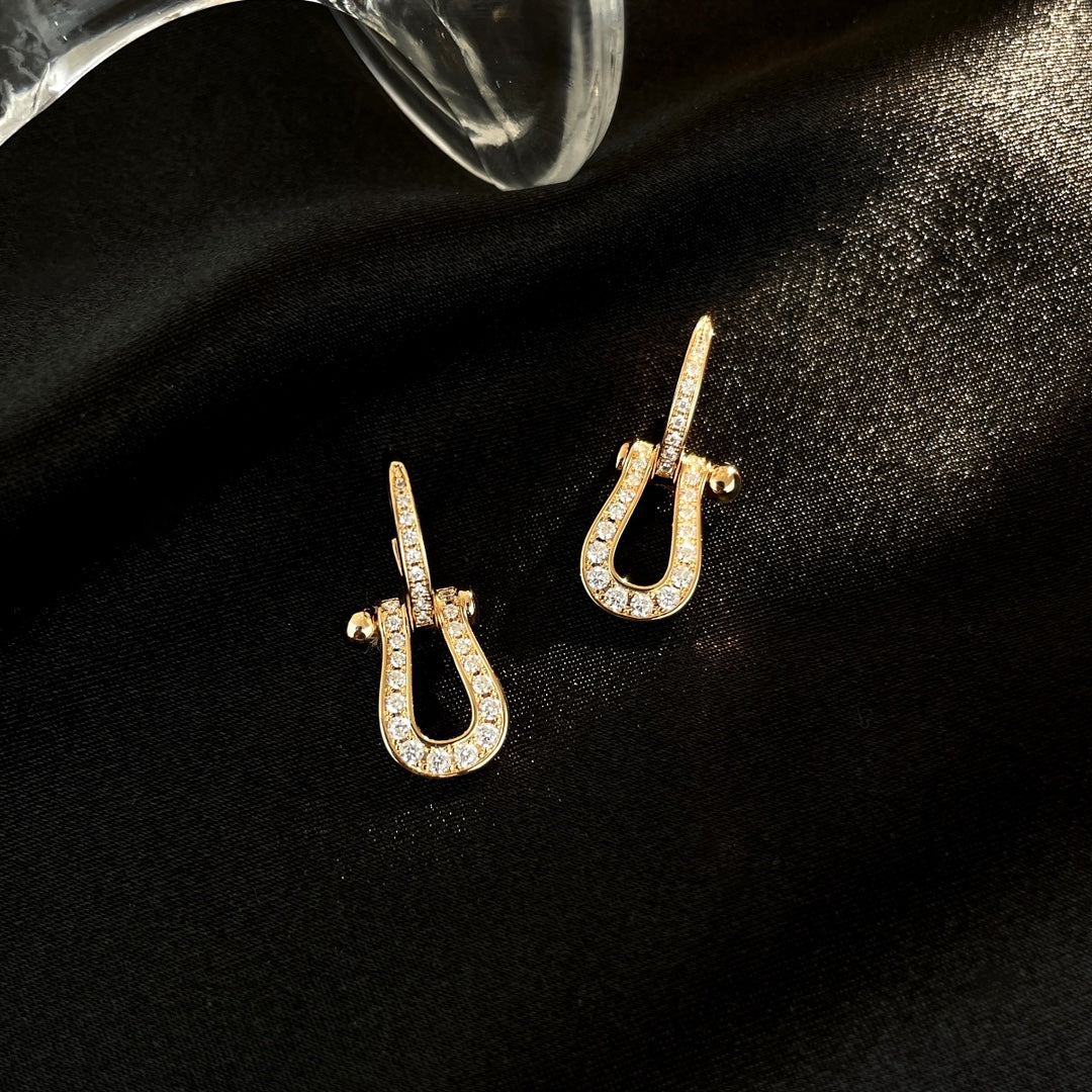[moco jewelrys]FORCE 10 FULL DIAMOND DROP EARRINGS MEDIUM MODEL