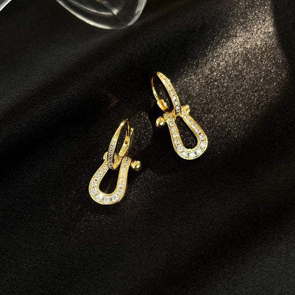 [moco jewelrys]FORCE 10 FULL DIAMOND DROP EARRINGS MEDIUM MODEL