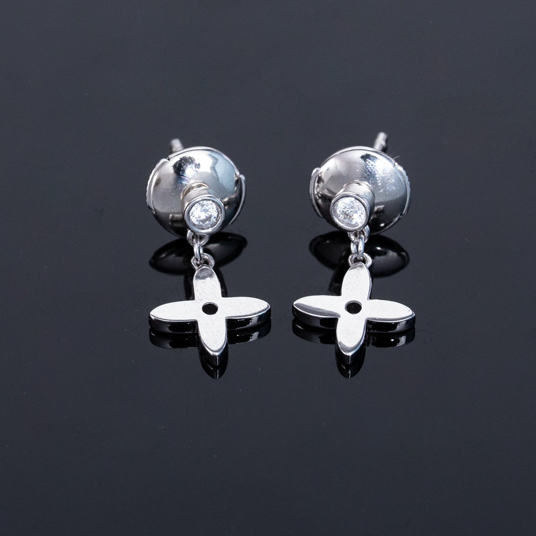[moco jewelrys]VIDYLLE SILVER DIAMOND MINI DROP EARRINGS