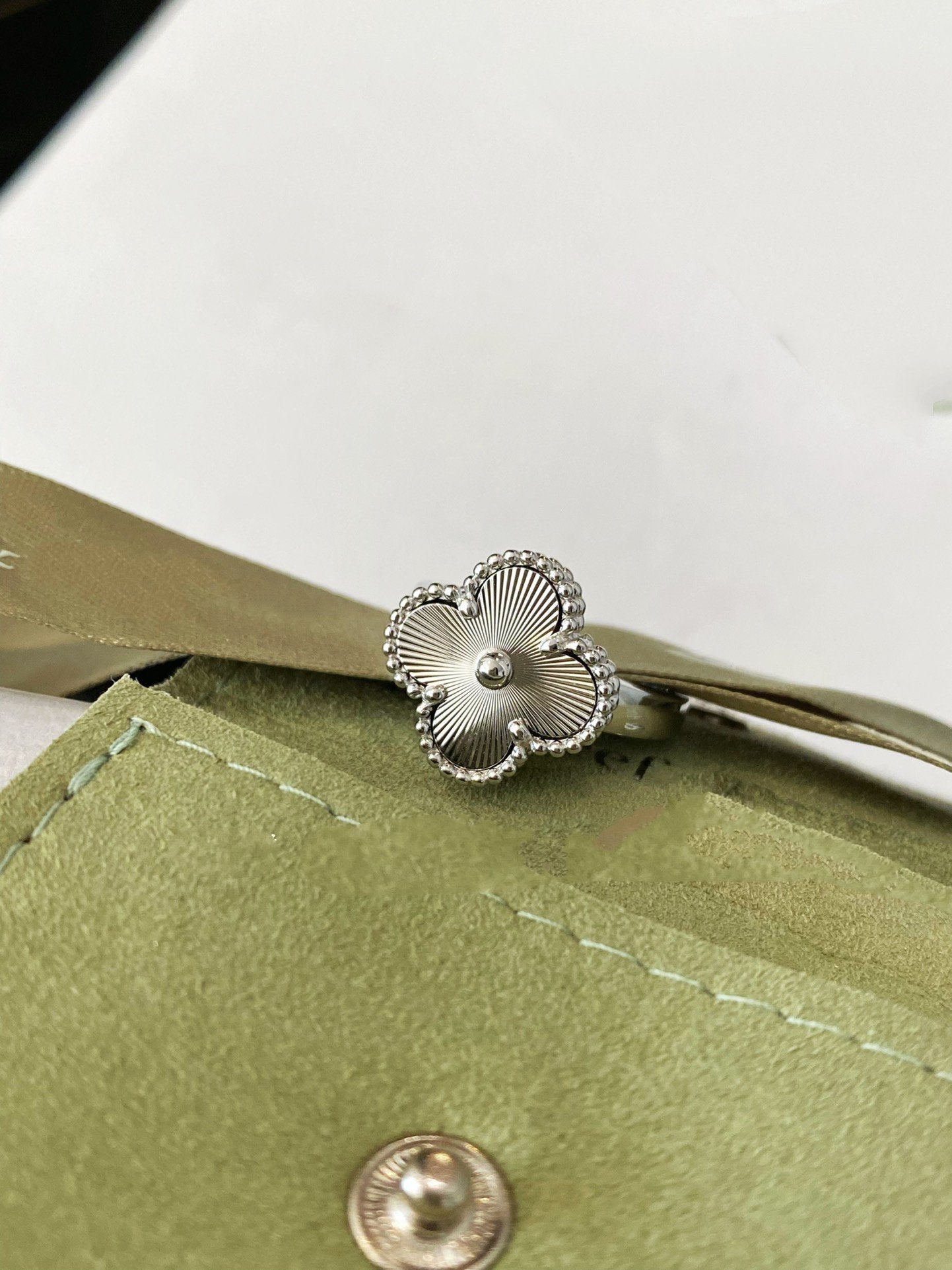 [moco jewelrys]CLOVER SILVER RING