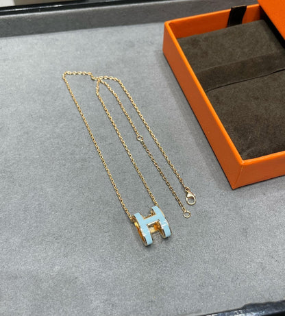 [moco jewelrys]POP H SKY BLUE NECKLACE