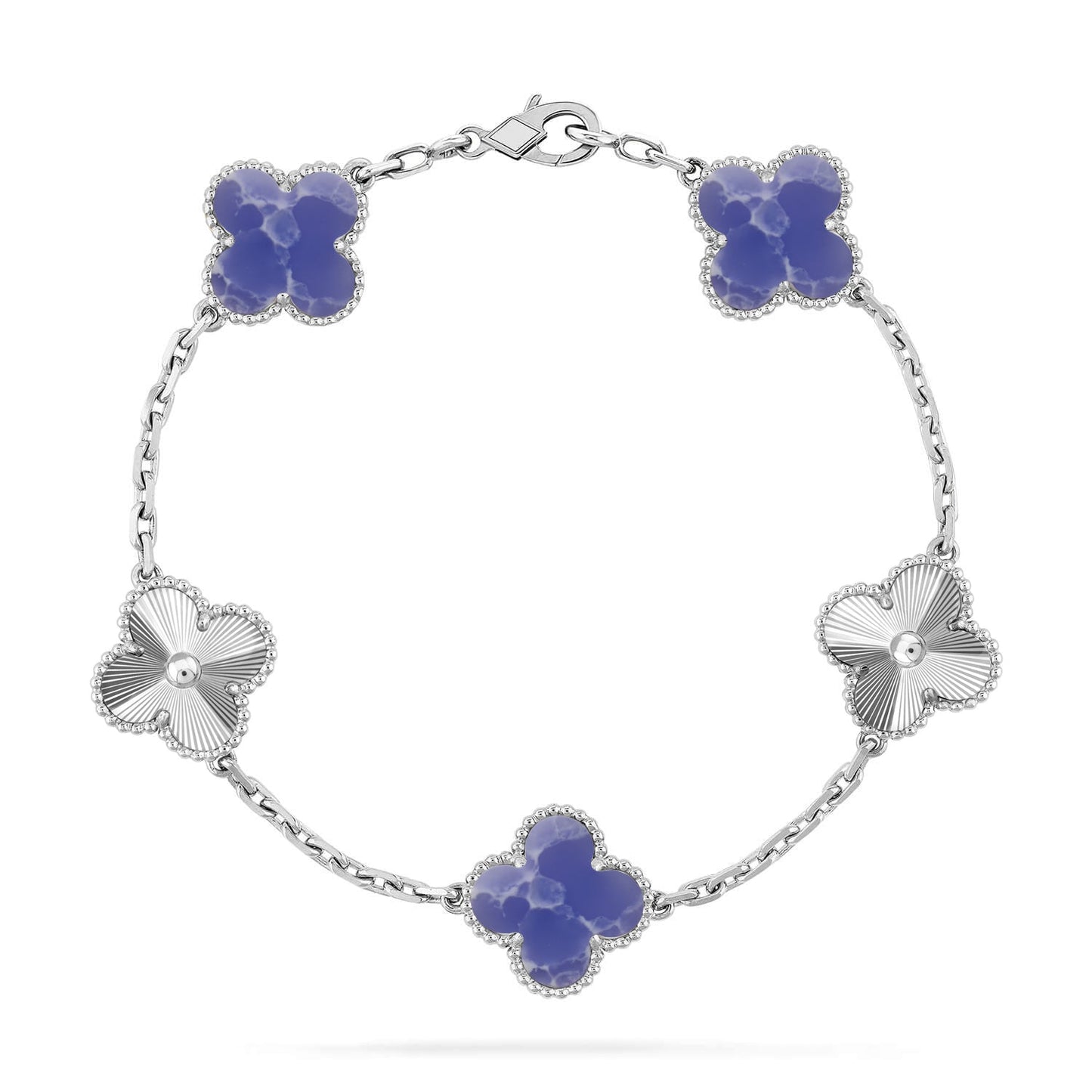[Moco jewelrys]CLOVER 5 MOTIF BLUE VEINS BRACELET COLLECTION