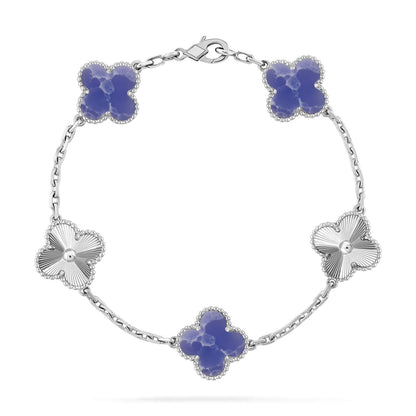 [Moco jewelrys]CLOVER 5 MOTIF BLUE VEINS BRACELET COLLECTION