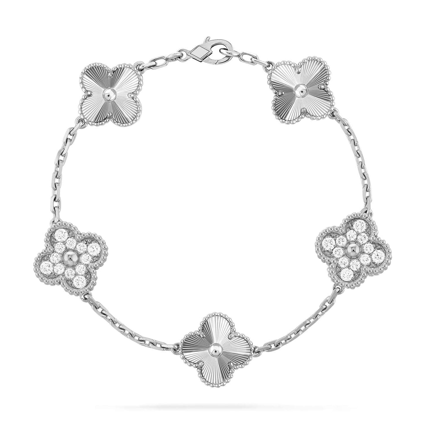 [Moco jewelrys] CLOVER 5 MOTIF LASER BRACELET COLLECTION