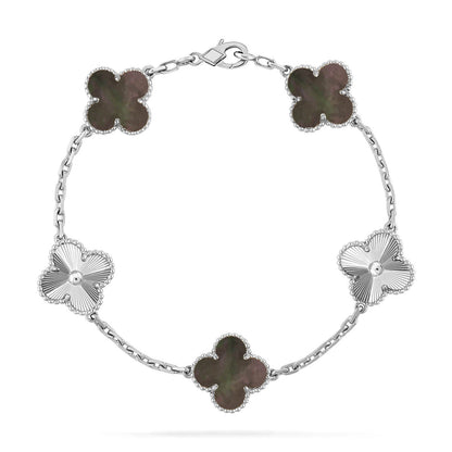 [Moco jewelrys] CLOVER 5 MOTIF GRAY MOP BRACELET COLLECTION