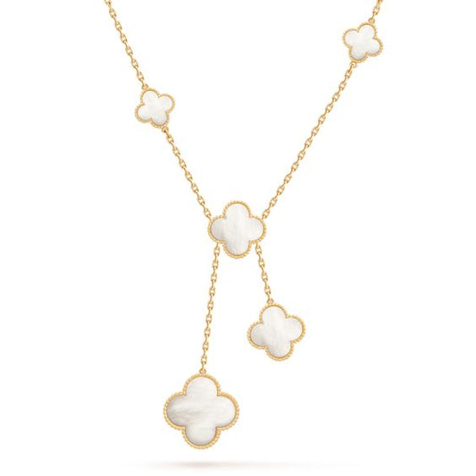 [moco jewelrys]CLOVER MOTHER OF PEARL NECKLACE 6 MOTIF