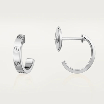 [moco jewelrys]LOVE EARRINGS 2.65MM SILVER