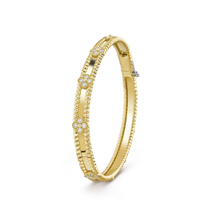 [moco jewelrys]CLOVER BRACELET 4MM DIAMONDS