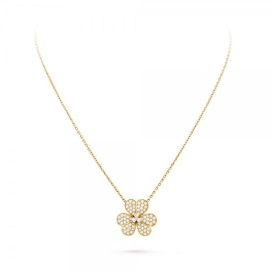 [moco jewelrys]FLOWER DIAMOND NECKLACE