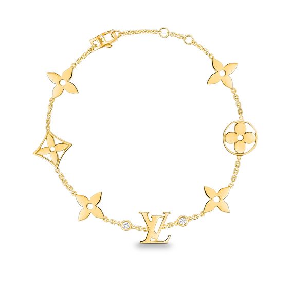 [moco jewelrys]STAR AND SUN 7 MOTIFS GOLD BRACELET
