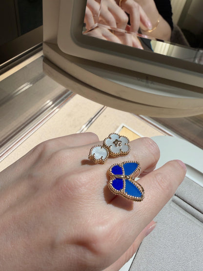 [moco jewelrys]2026 NEW MODEL SPRING LUCKY 3 MOTIF GOLD RING