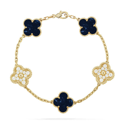 [Moco jewelrys]CLOVER 5 MOTIF PIETERSITE BRACELET COLLECTION