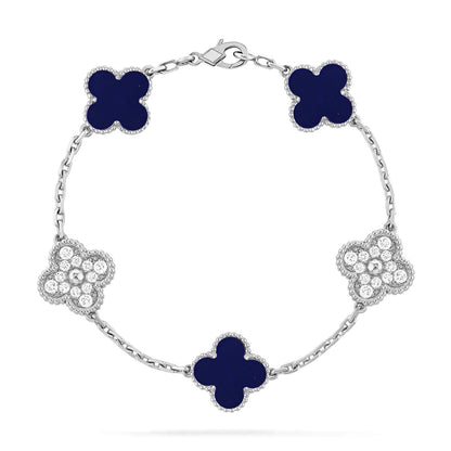 [Moco jewelrys]CLOVER 5 MOTIF LAPIS LAZULI BRACELET COLLECTION