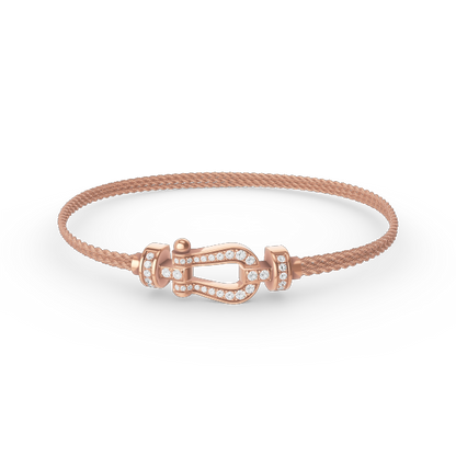 [moco jewelrys]FORCE SMALL HORSESHOE  DIAMOND CHAIN ROPE BRACELET