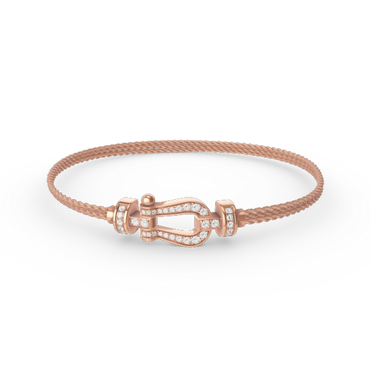 [moco jewelrys]FORCE SMALL HORSESHOE  DIAMOND CHAIN ROPE BRACELET