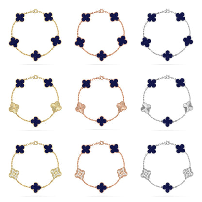 [Moco jewelrys]CLOVER 5 MOTIF LAPIS LAZULI BRACELET COLLECTION