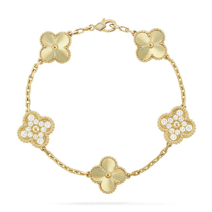 [Moco jewelrys] CLOVER 5 MOTIF LASER BRACELET COLLECTION