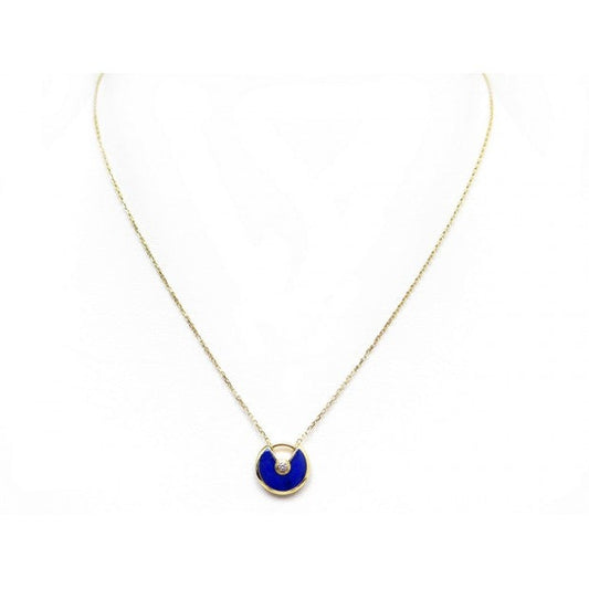 [moco jewelrys]AMULETTE ROSE GOLD AGATE NECKLACE