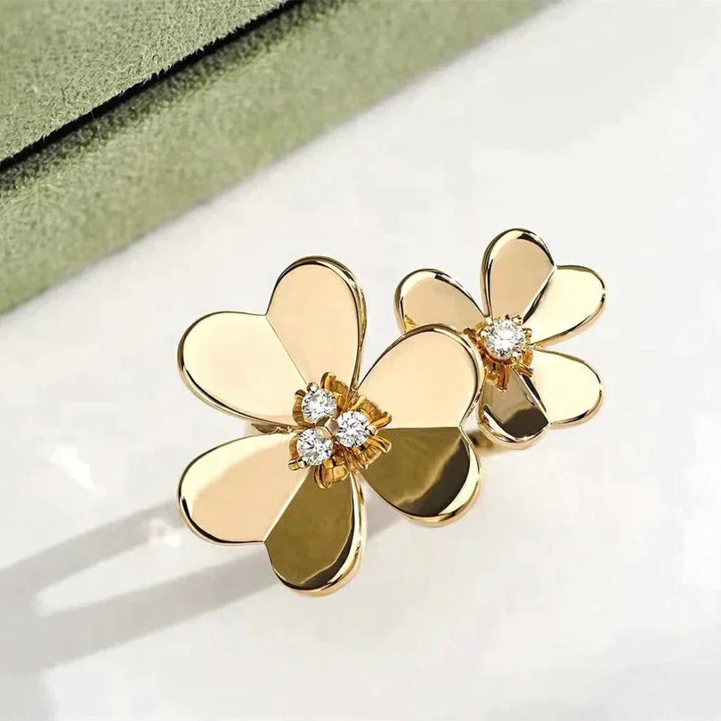 [moco jewelrys]CLOVER COMOS GOLD DIAMOND RING
