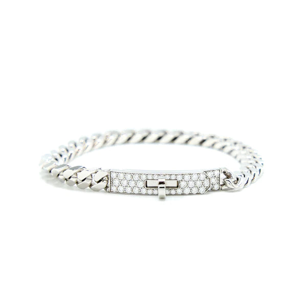 [moco jewelrys]KELLY CHAIN SILVER DIAMOND BRACELET
