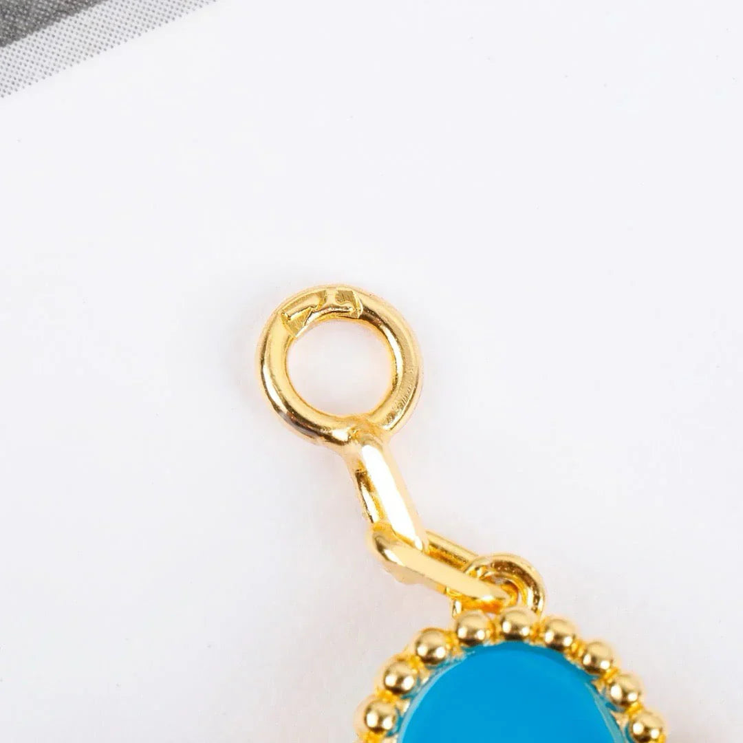 [Moco jewelrys] CLOVER 5 MOTIF TURQUOISE BRACELET COLLECTION