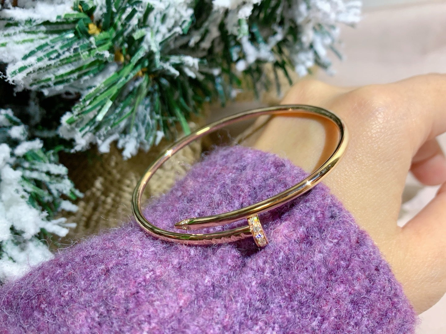 [moco jewelrys]JUSTE BRACELET 2.5MM DIAMONDS