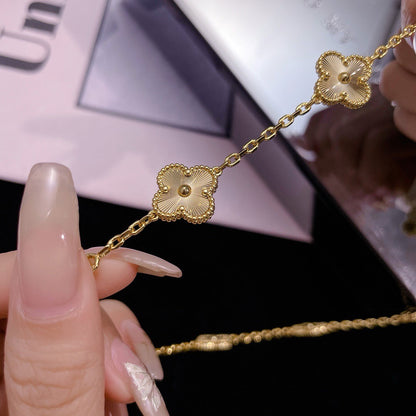 [moco jewelrys]CLOVER 10 MOTIFS LASER NECKLACE
