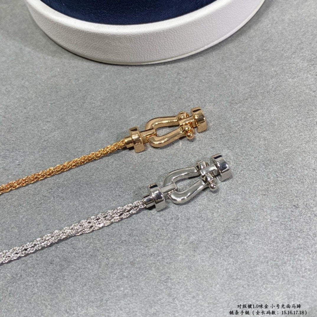[moco jewelrys]FORCE SMALL HORSESHOE  DIAMOND CHAIN ROPE BRACELET