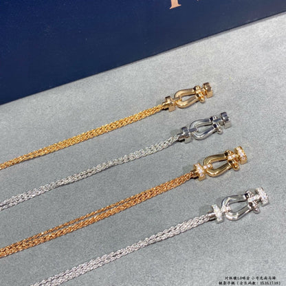 [moco jewelrys]FORCE SMALL HORSESHOE  DIAMOND CHAIN ROPE BRACELET