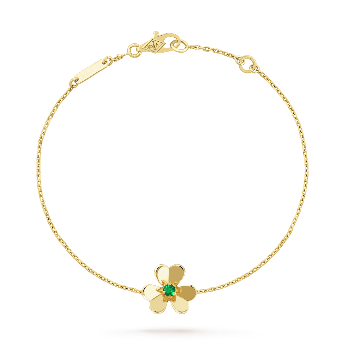 [moco jewelrys]FRIVOLE GOLD FLOWER PINK MALACHITE BRACELET