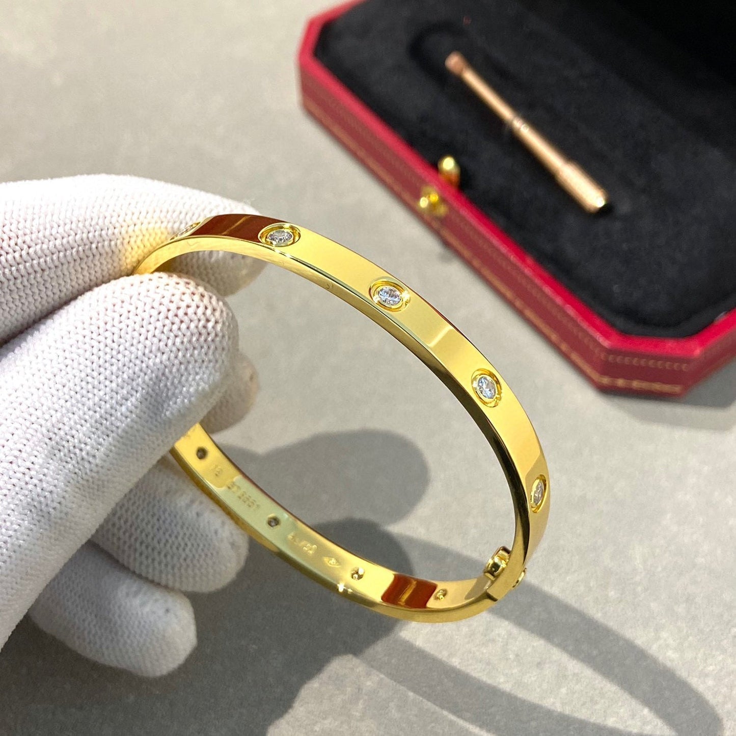 [moco jewelrys]LOVE BRACELET 6.1MM 10 DIAMONDS