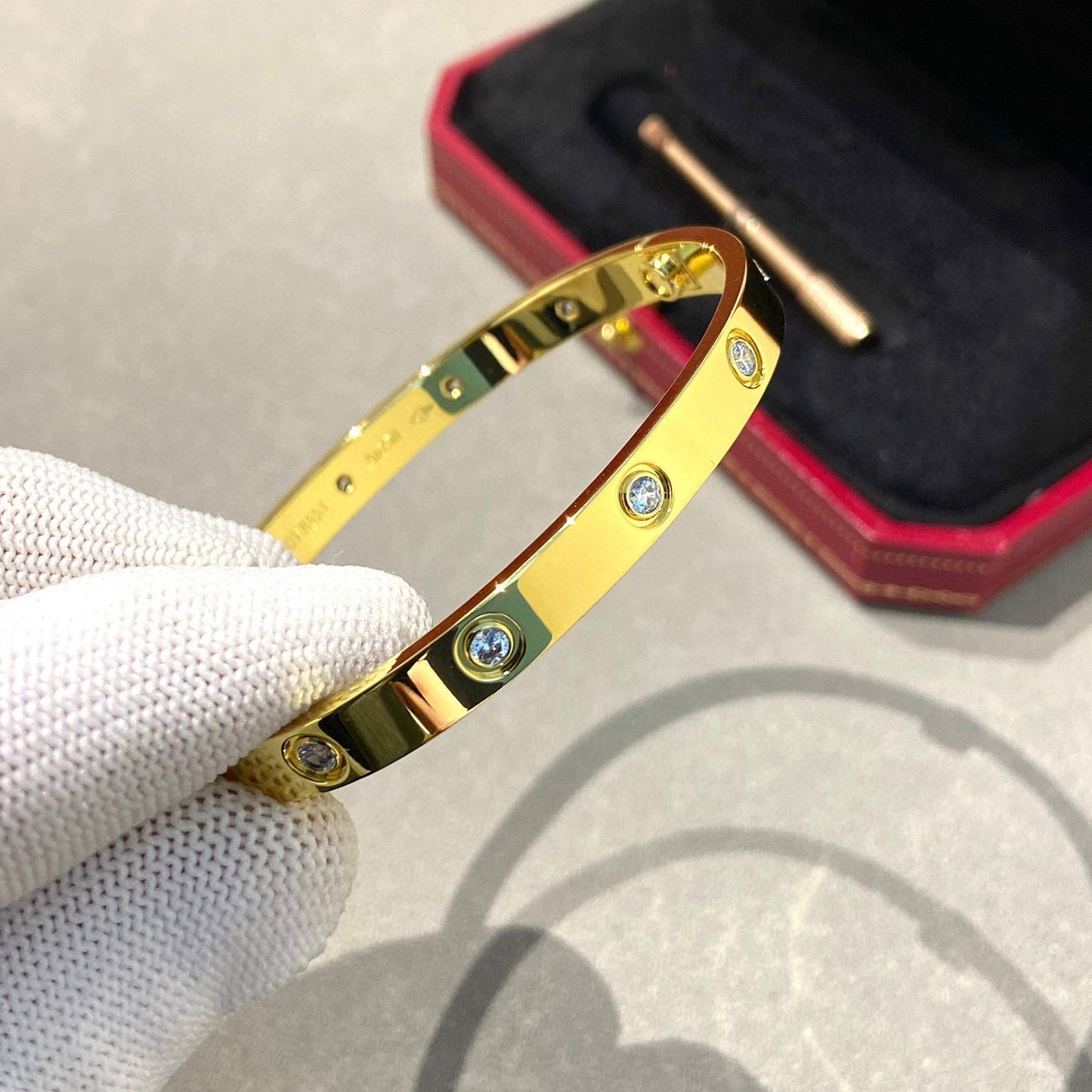 [moco jewelrys]LOVE BRACELET 6.1MM 10 DIAMONDS
