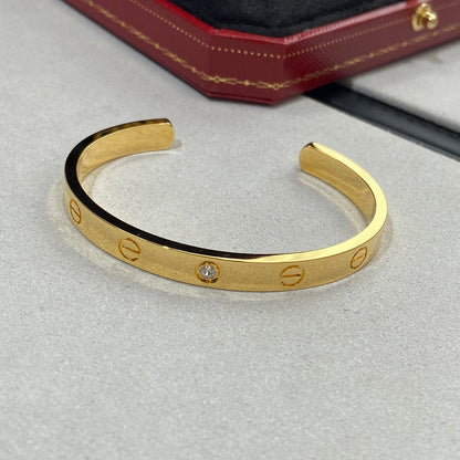 [moco jewelrys]LOVE BRACELET 6.1MM 1 DIAMOND OPEN CUFF