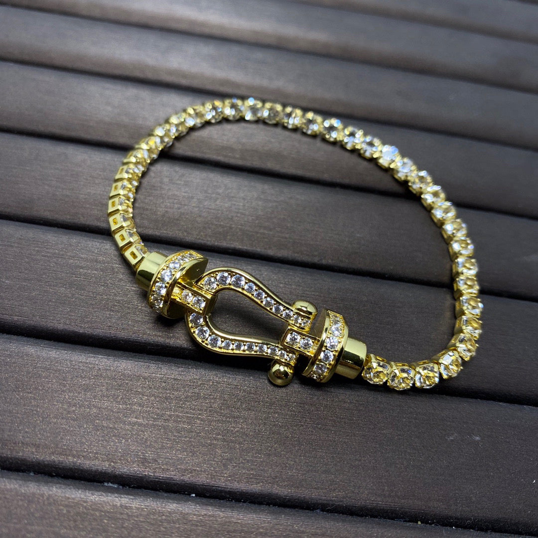 [moco jewelrys]FORCE  HORSESHOE  DIAMOND TENNIS BRACELET