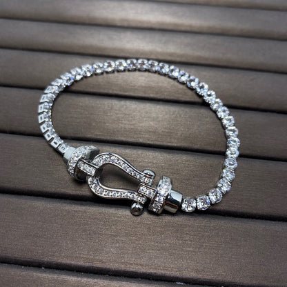 [moco jewelrys]FORCE  HORSESHOE  DIAMOND TENNIS BRACELET