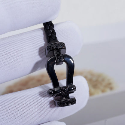 [moco jewelrys]FORCE LARGE SERIES HORSESHOE BLACK SAMURAI BRACELET